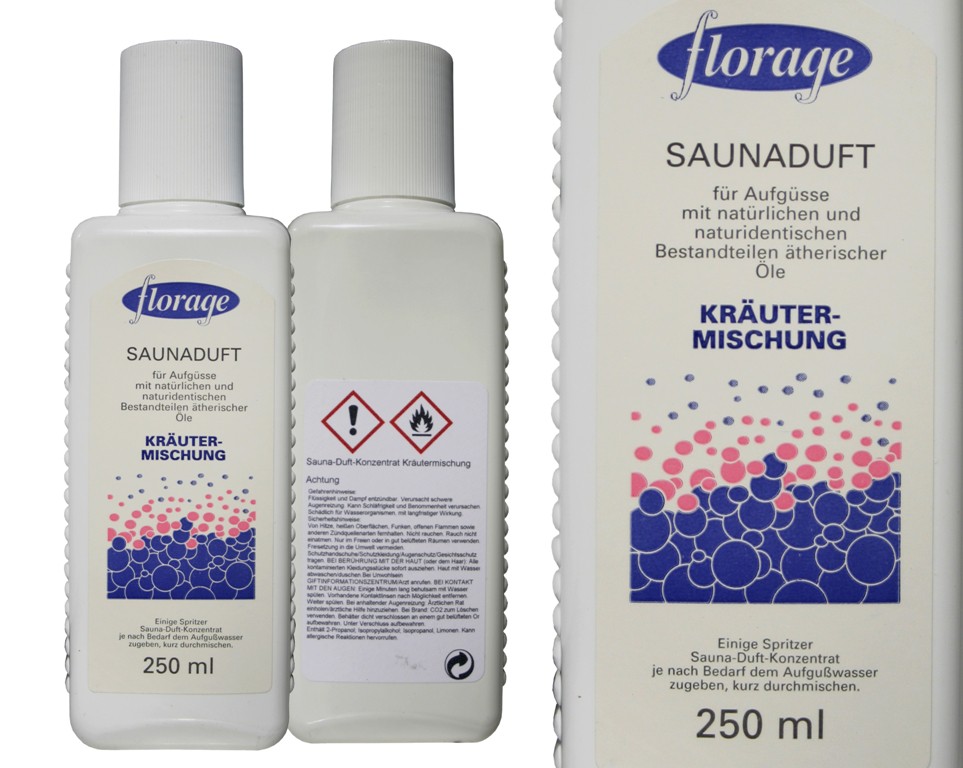 SaunaDuftKonzentrat 250ml WÜRZIGE Düfte SaunaAufgussKonzentrat